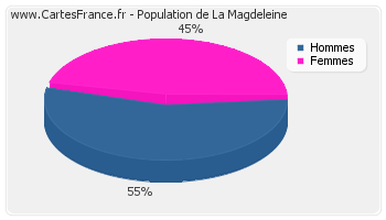 Répartition de la population de La Magdeleine en 2007